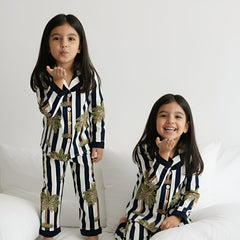 Stripes Girls Night Suit