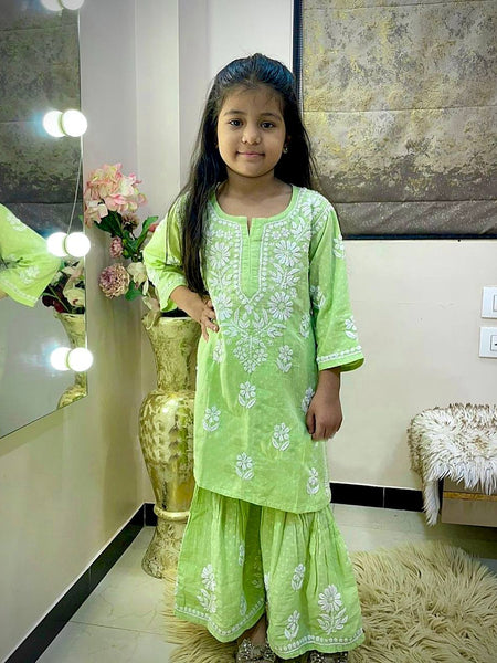 New Designer Heavy Rayon Cottonn Top-Shararaa OC-140 Green