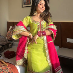 Saumya Neon Sharara Suit Set