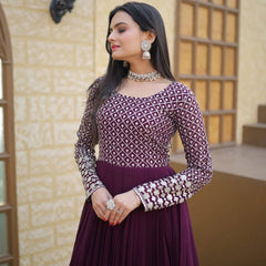 Saniya's Wine Gown