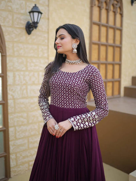 Saniya's Wine Gown