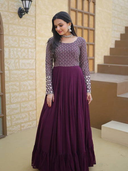 Saniya's Wine Gown