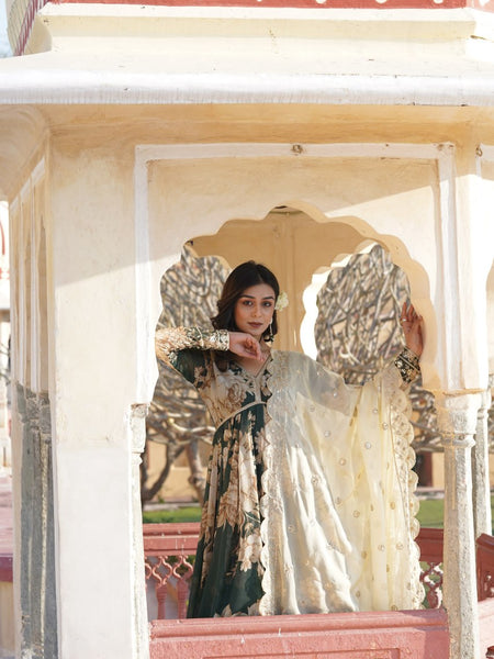 Premium Quality Green Anarkali Suit Set