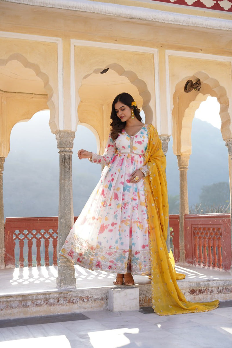 Premium Quality Malti Anarkali Suit Set