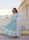 Premium Quality Sky Anarkali Suit Set