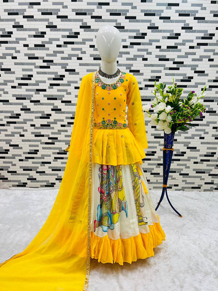 KEDIYA STYLE LAHENGAA SET FULLY STTICHED  OC-185