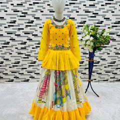 KEDIYA STYLE LAHENGAA SET FULLY STTICHED  OC-185