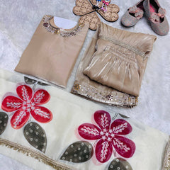 Beautiful Kids Top Sharara And Dupatta Set