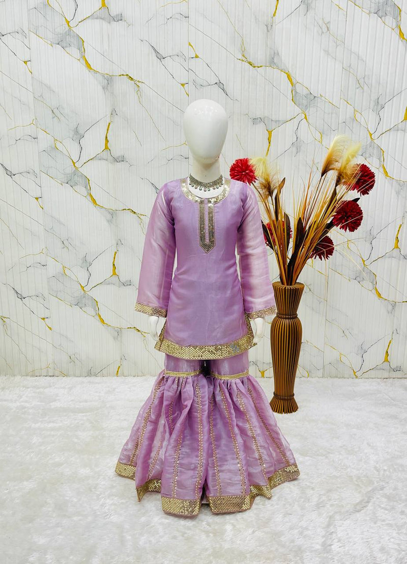 Premium Beautiful Kids Top Sharara And Dupatta Set