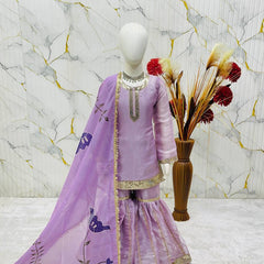 Premium Beautiful Kids Top Sharara And Dupatta Set