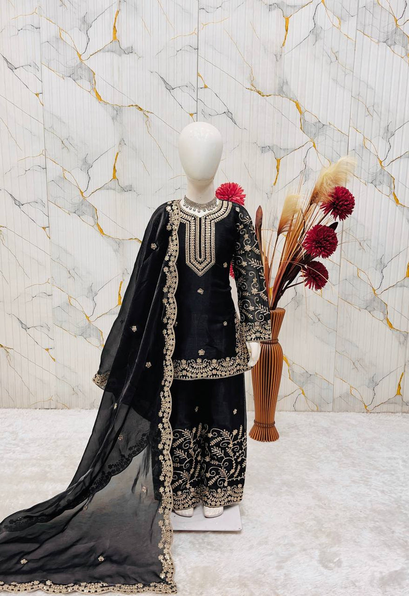 Premium Beautiful Kids Top Sharara And Dupatta Set