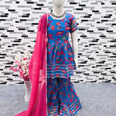 NEW DESIGNER EMBROIDERY SIQUNCE WORK TOP-SARARA AND DUPATTAA OC-149