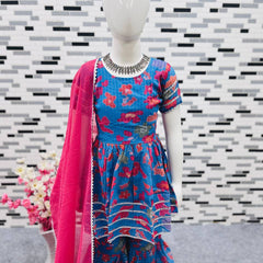 NEW DESIGNER EMBROIDERY SIQUNCE WORK TOP-SARARA AND DUPATTAA OC-149