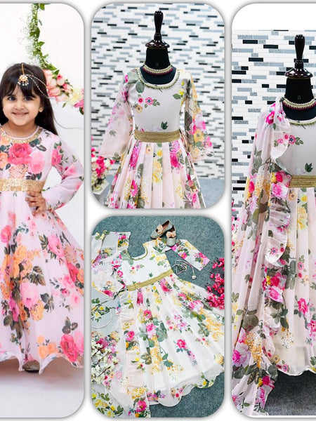 New Designer Heavy Fox Georgette Digital Print Gownn OC-142