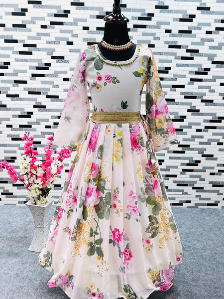 New Designer Heavy Fox Georgette Digital Print Gownn OC-142