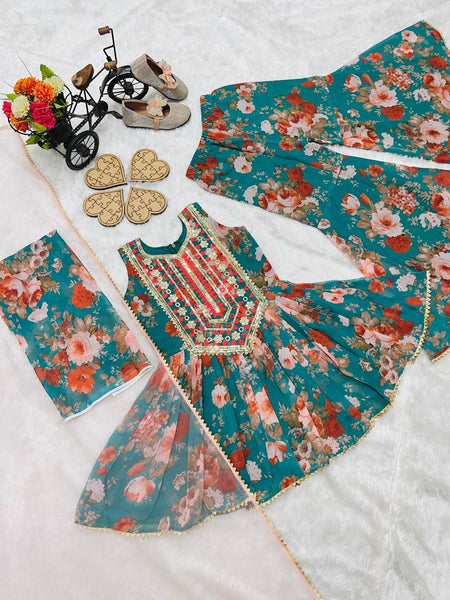 TOP WITH SARARAA AND DUPATTAA FULL STTICHED OC-184