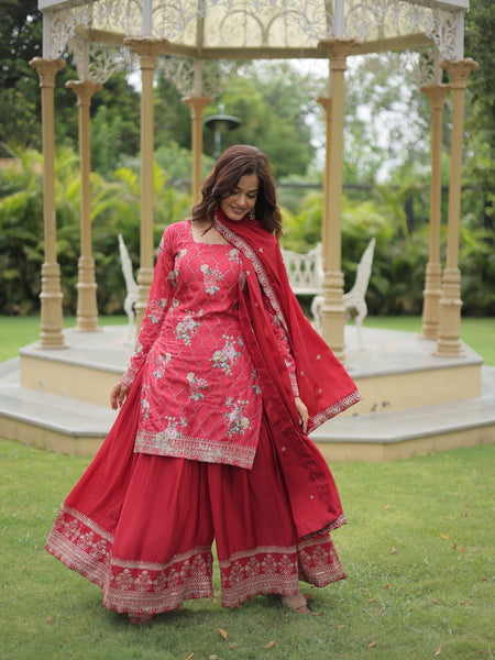SIYA'S PREMIUM DESIGNER READYMADE KURTI-PLAZOO-DUPATTA ka-1125
