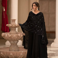 PREMIUM READYMADE  BLACK & RED SUIT SET TD-6008