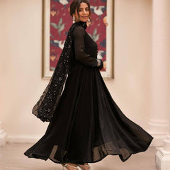 PREMIUM READYMADE  BLACK & RED SUIT SET TD-6008