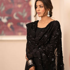 PREMIUM READYMADE  BLACK & RED SUIT SET TD-6008
