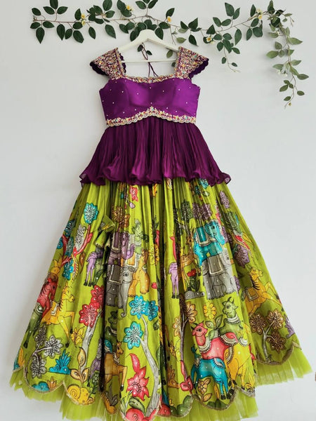 NEW DESIGNER KEDIYA STYLE LAHENGAA SET FULLY STTICHED OC-199