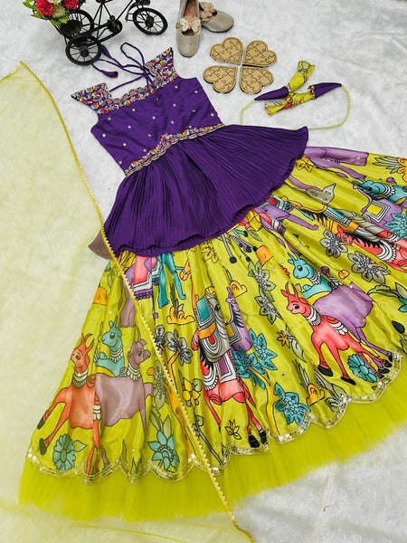 NEW DESIGNER KEDIYA STYLE LAHENGAA SET FULLY STTICHED OC-199
