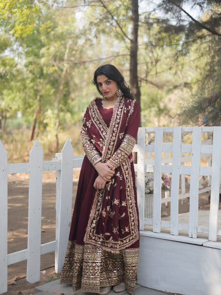 RADIANT DARK MAROON SUIT SET  142