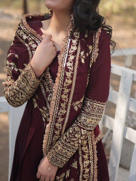 RADIANT DARK MAROON SUIT SET  142