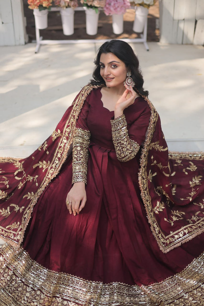 RADIANT DARK MAROON SUIT SET  142