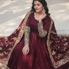 RADIANT DARK MAROON SUIT SET  142