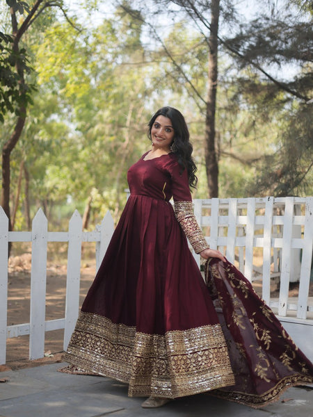 RADIANT DARK MAROON SUIT SET  142