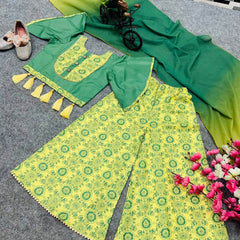 New Designer Heavy American Crepe Choli-Shararaa With Dupattaa OC-145
