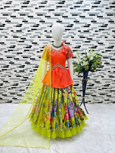NEW DESIGNER KEDIYA STYLE LAHENGAA SET FULLY STTICHED OC-200