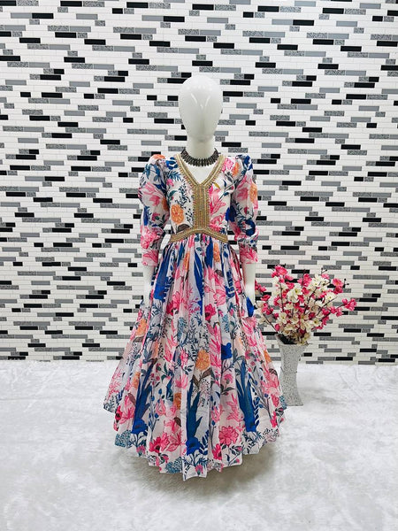 New Designer Heavy Fox Georgette Gownn OC-155