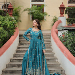 PIYA'S PREMIUM DESIGNER READYMADE TOP-SHARARA-DUPATTA LW-9193