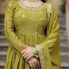 PIYA'S PREMIUM DESIGNER READYMADE TOP-SHARARA-DUPATTA LW-9193