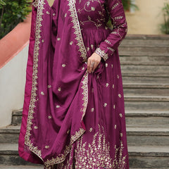 PIYA'S PREMIUM DESIGNER READYMADE TOP-SHARARA-DUPATTA LW-9193