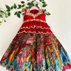 NEW DESIGNER KEDIYA STYLE LAHENGAA SET FULLY STTICHED OC-189