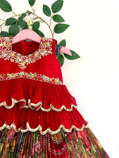NEW DESIGNER KEDIYA STYLE LAHENGAA SET FULLY STTICHED OC-189