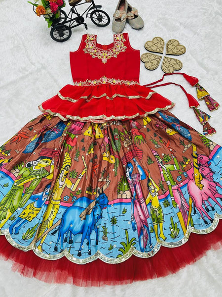 NEW DESIGNER KEDIYA STYLE LAHENGAA SET FULLY STTICHED OC-189