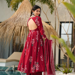 Pavitra's Pure Cotton Anarkali Suit Set