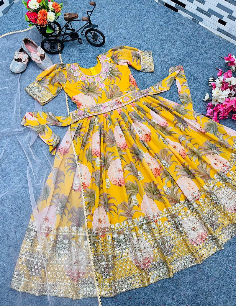 New Designer Heavy Fox Georgette Gownn OC-152