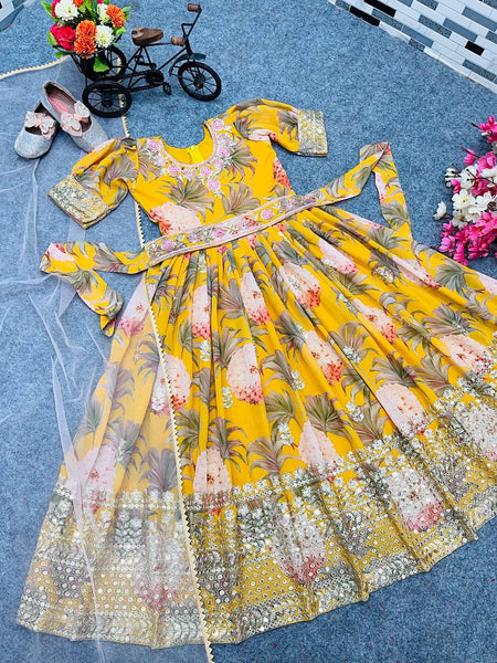 New Designer Heavy Fox Georgette Gownn OC-152