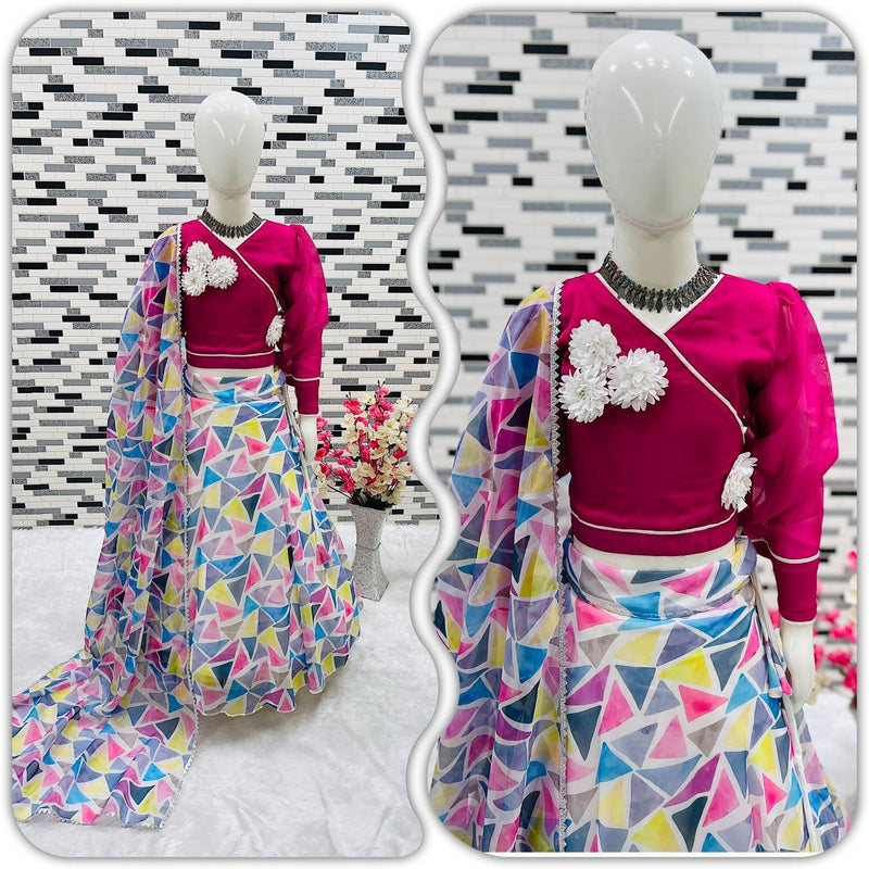 New Designer Heavy Organja Silk Lehengaa -Choli OC-158