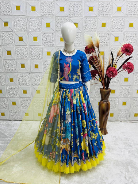 POSITION PRINT EMROIDERY WORK LAHENGA CHOLI SET FULLY STTICHED OC-227