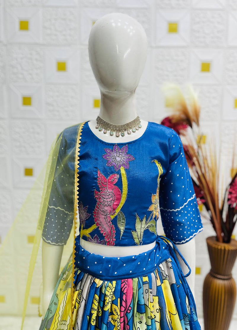 POSITION PRINT EMROIDERY WORK LAHENGA CHOLI SET FULLY STTICHED OC-227