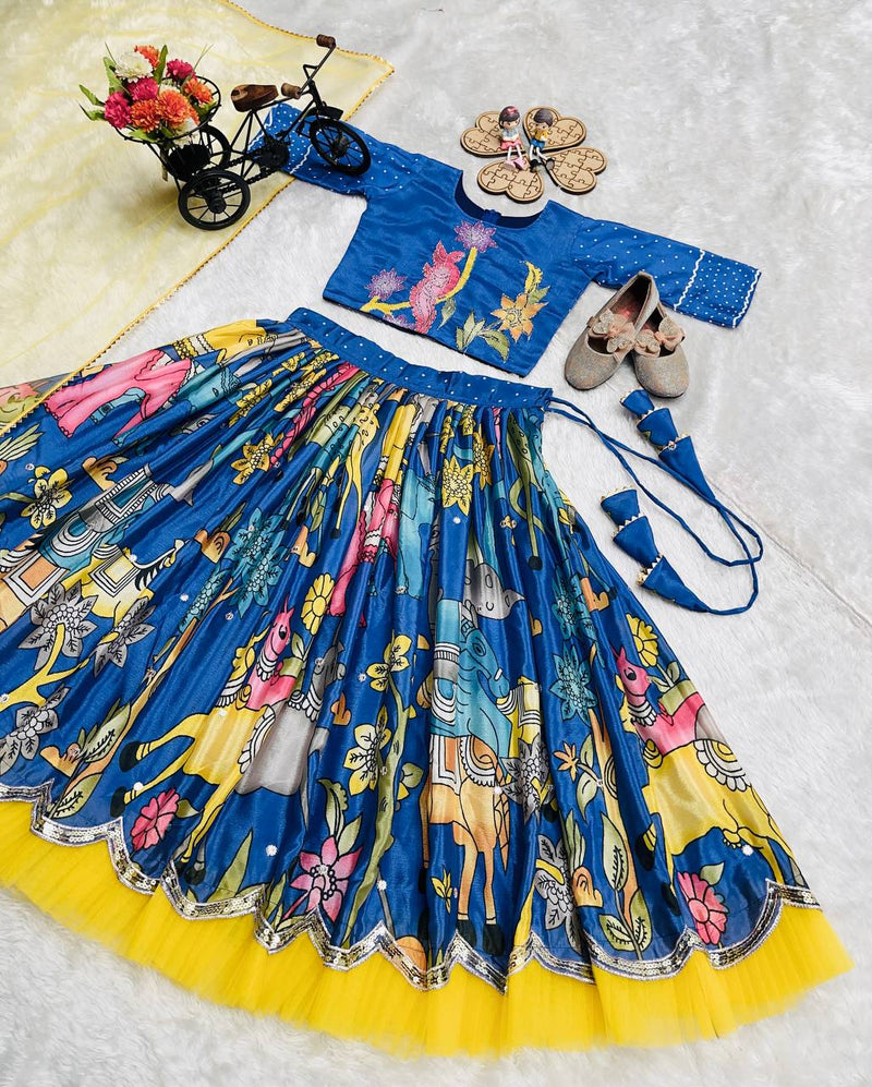 POSITION PRINT EMROIDERY WORK LAHENGA CHOLI SET FULLY STTICHED OC-227