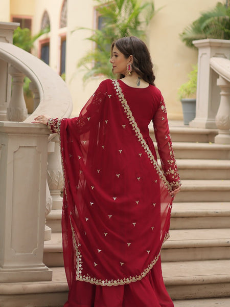 Payal's Blooming Gown With Sequins-Multi Embroidered Work L9195