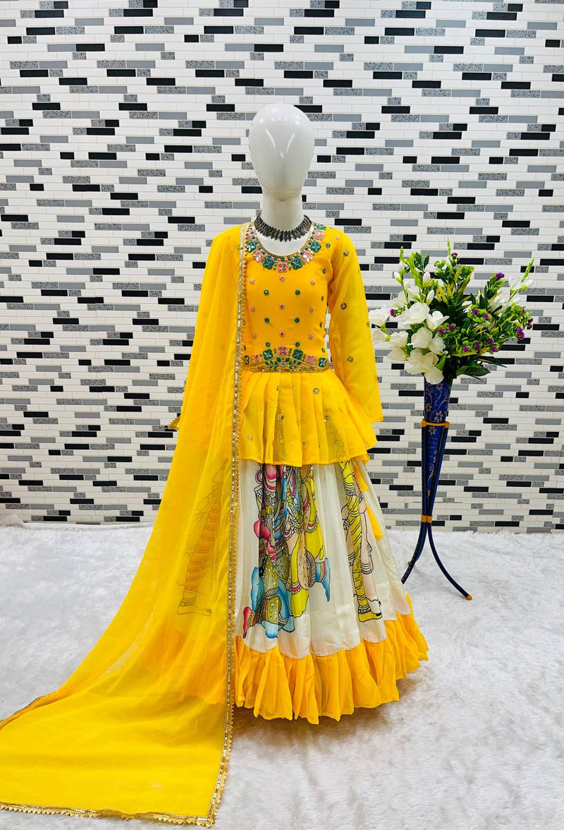 KEDIYA STYLE LAHENGAA SET FULLY STTICHED  OC-185