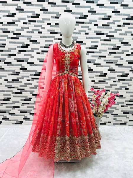 New Designer Heavy Fox Georgette Embroidered Siqunce Work Gownn OC-159
